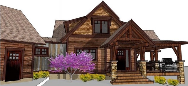 Custom Designed Timberbuilt rustic-rendering