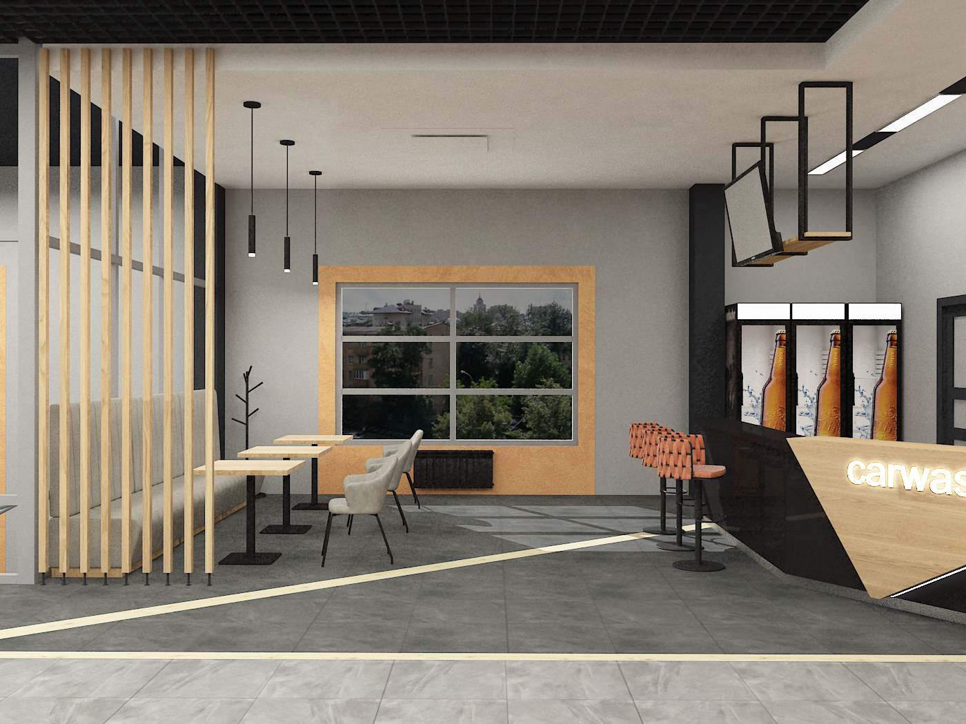 Проект кафе автомойки