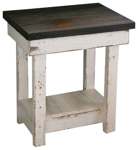 White Combo End Table Rustic Side Tables And By White Combo End Table