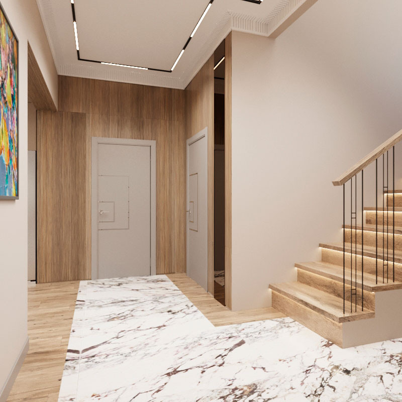 Двухэтажный дом для большой семьи