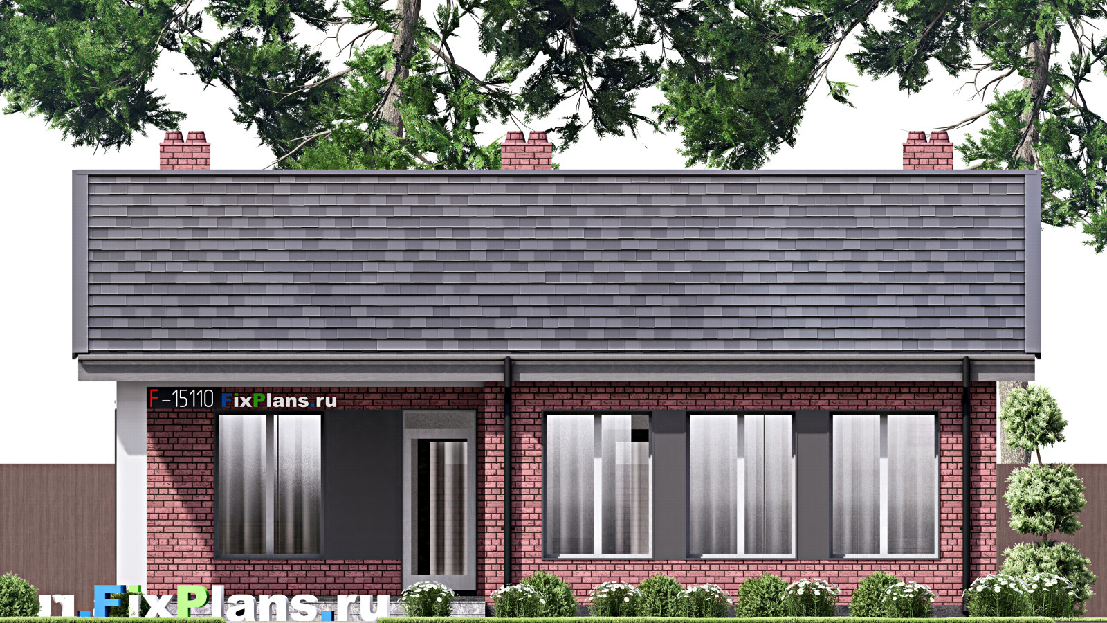 Проект одноэтажного дома 9х11м S69м2 F-15110