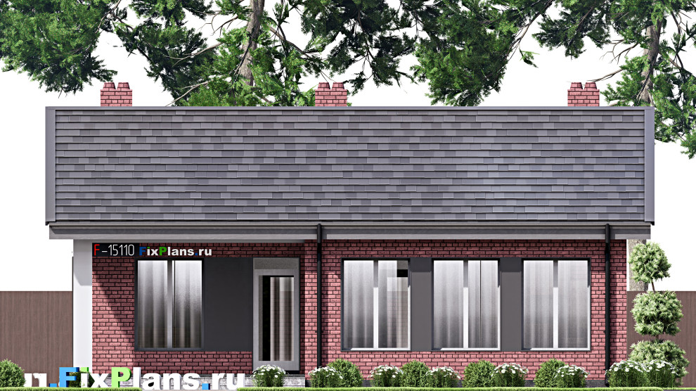 Проект одноэтажного дома 9х11м S69м2 F-15110