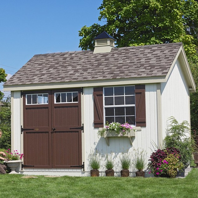Little Cottage 14 x 10 ft. Pinehurst Colonial Panelized Garden Shed Multicolor -