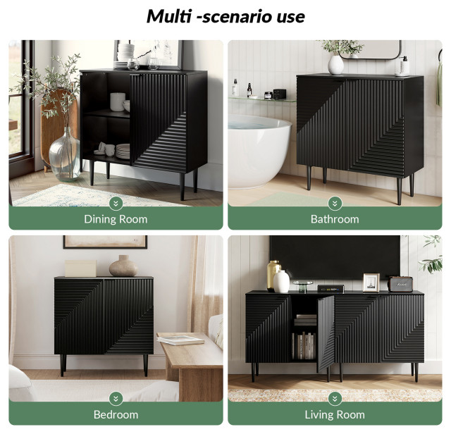 Burkart 2-Door Accent Cabinet - Midcentury - Accent Chests And Cabinets ...
