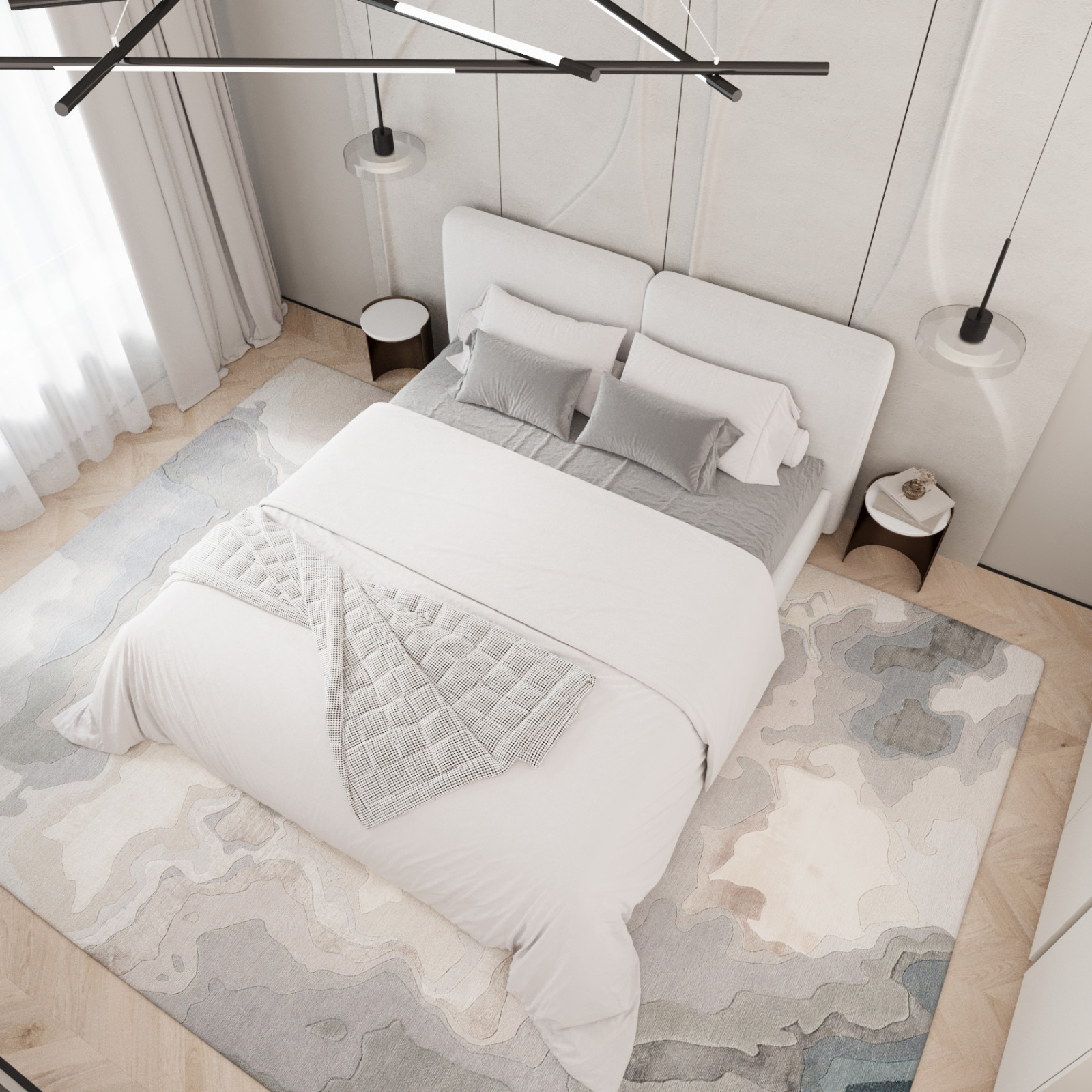 Современный минимализм спальня 2