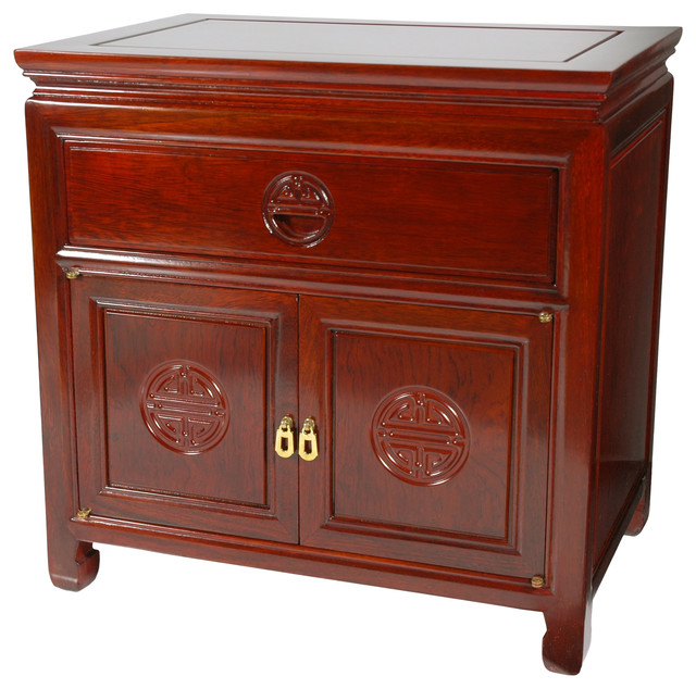 Rosewood Bedside Cabinet Asian Nightstands And Bedside Tables