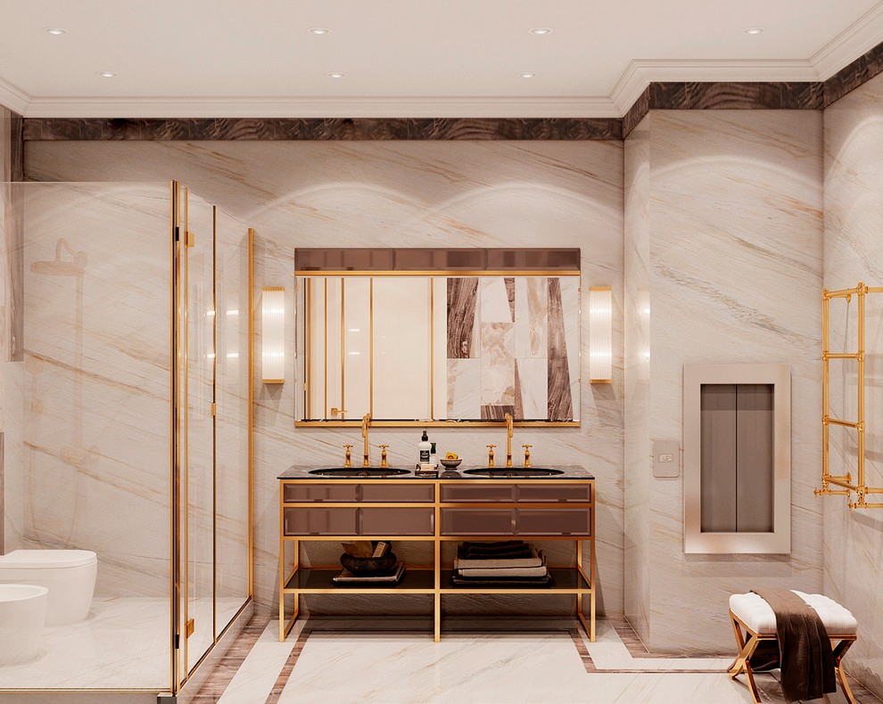 Роскошь в стилистическом разнообразии - душевая