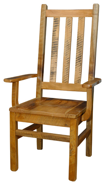 In Stock Rustic Kitchen High Back Arm Chairs With Scoop Seat Set Of 2 Rustic Dining Chairs By Furniture Barn Usa Houzz