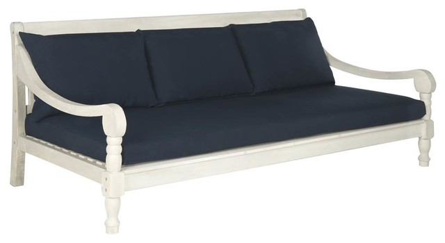 Pasadena Daybed in Antique White and Navy