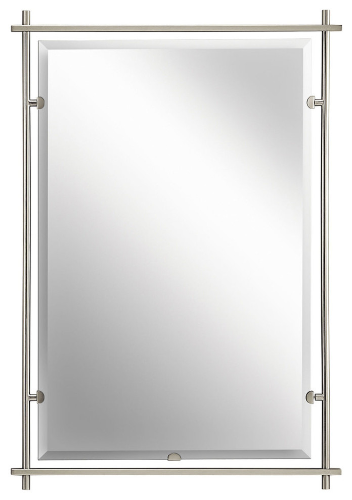 Kichler Eileen Decorative Mirror, Brushed Nickel Transitional Wall