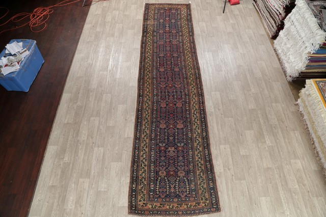 Consigned Antique Hand Knotted, 15 Foot Runner Rug