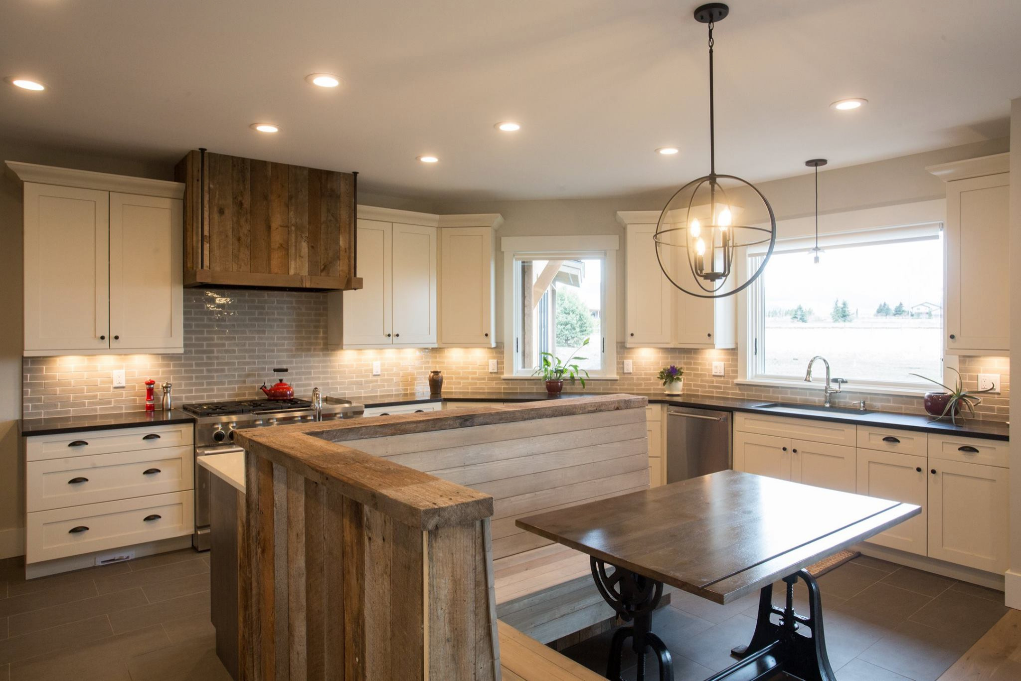 Banquette and Range Hood By Black Diamond