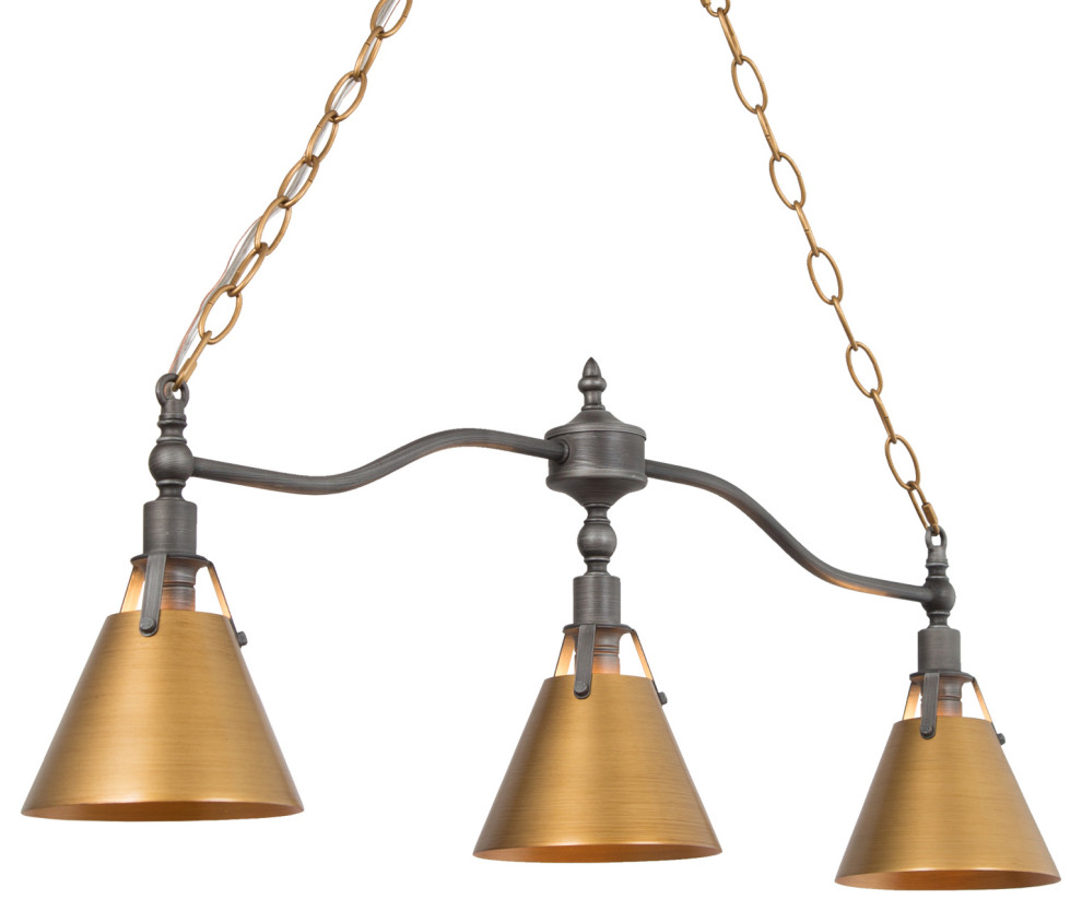 Modern Kitchen Island Lighting, Gold and Black Industrial Kitchen