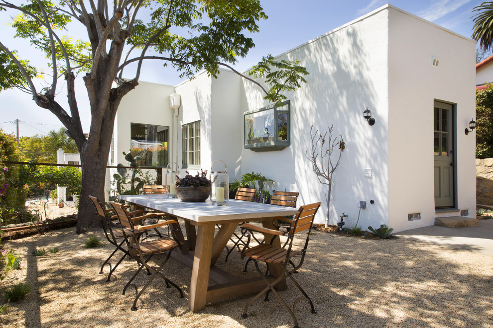 Home design - small mediterranean home design idea in Santa Barbara