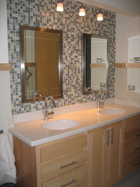 Bathroom Recycled Glass Tile Modern Bathroom Chicago By