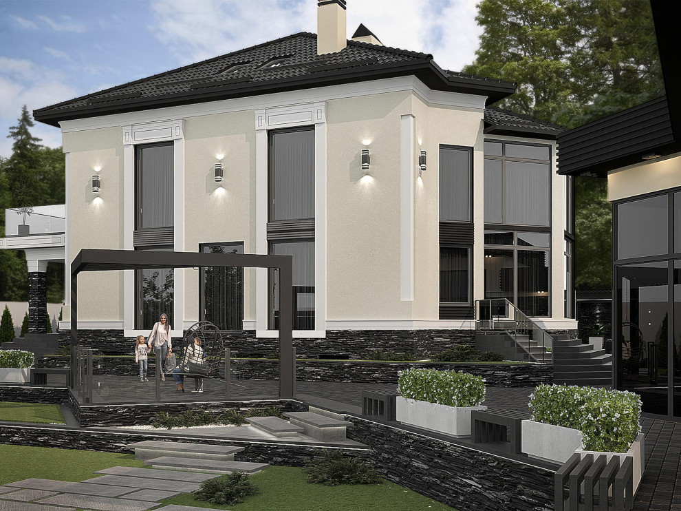 Дом с ландшафтом