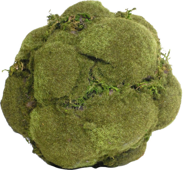 Artificial Decorative Moss Ball Faux Botanicals, Set of 3 Rustic