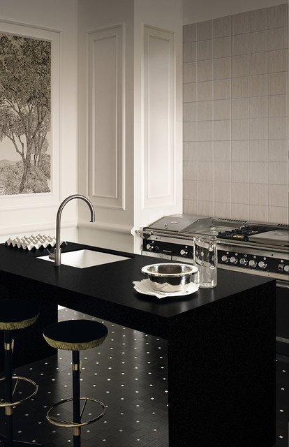 Corian&reg; Deep Night Sky Cosmopolitan Chic Kitchen contemporary-kitchen