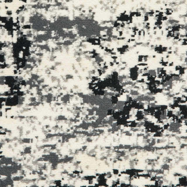 5'x7' Black and White Abstract Area Rug Contemporary Area Rugs by