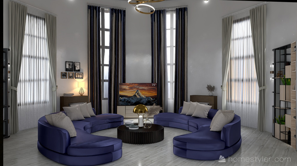 Вид на гостинную со стороны входа