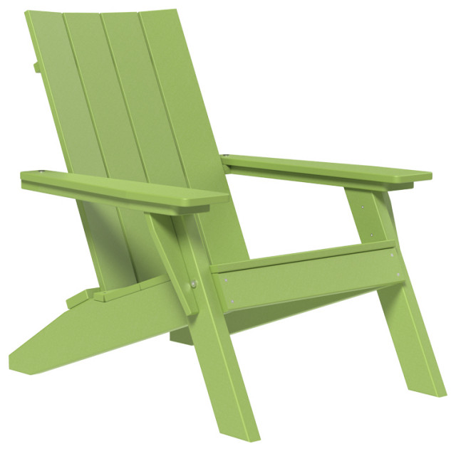 Poly Urban Adirondack Chair, Lime Green