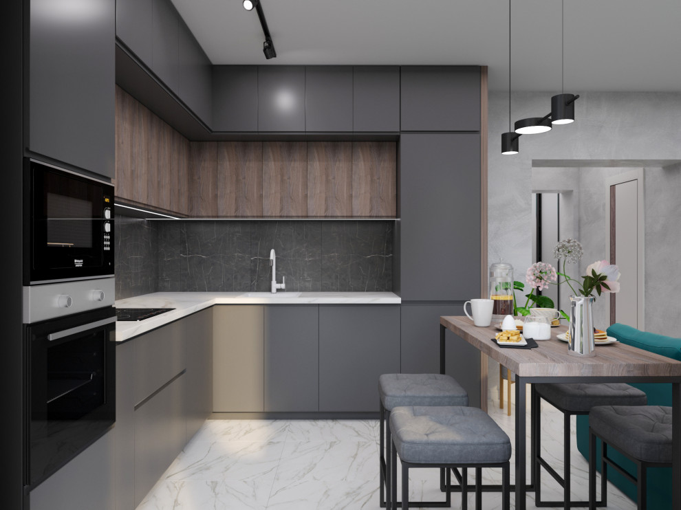 Кухня-гостиная в загородном доме. Кемеровская обл.