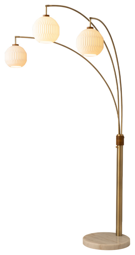 Light Arc Lamp 85 Weathered Brass Wa, Lite Source Deion 3 Light Hanging Arc Floor Lamp