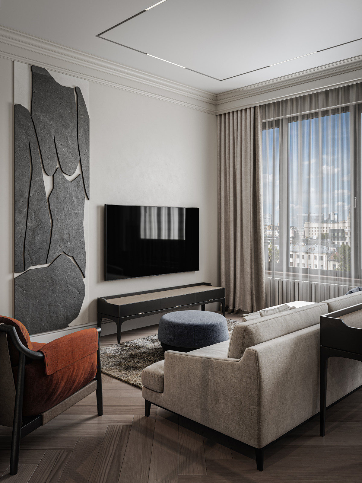 Дизайн-проект квартиры 70м2 в ЖК Ривер Парк