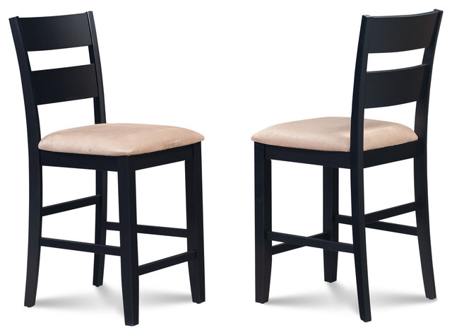 M&D Furniture LLC - Sunderland Counter Height Dining Chair Black Finish