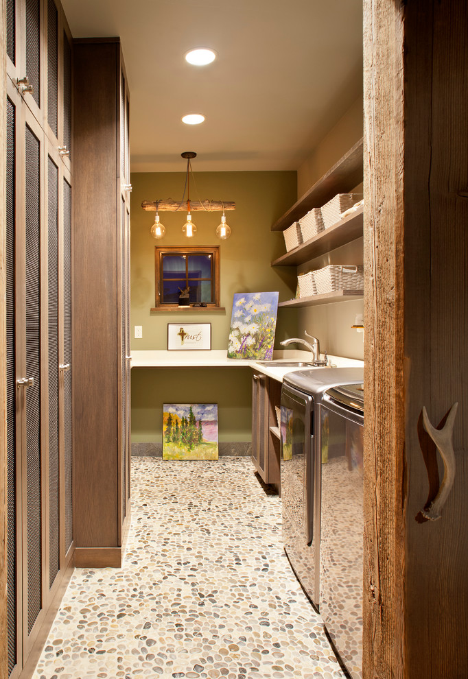 Photo of a country laundry room in Denver.