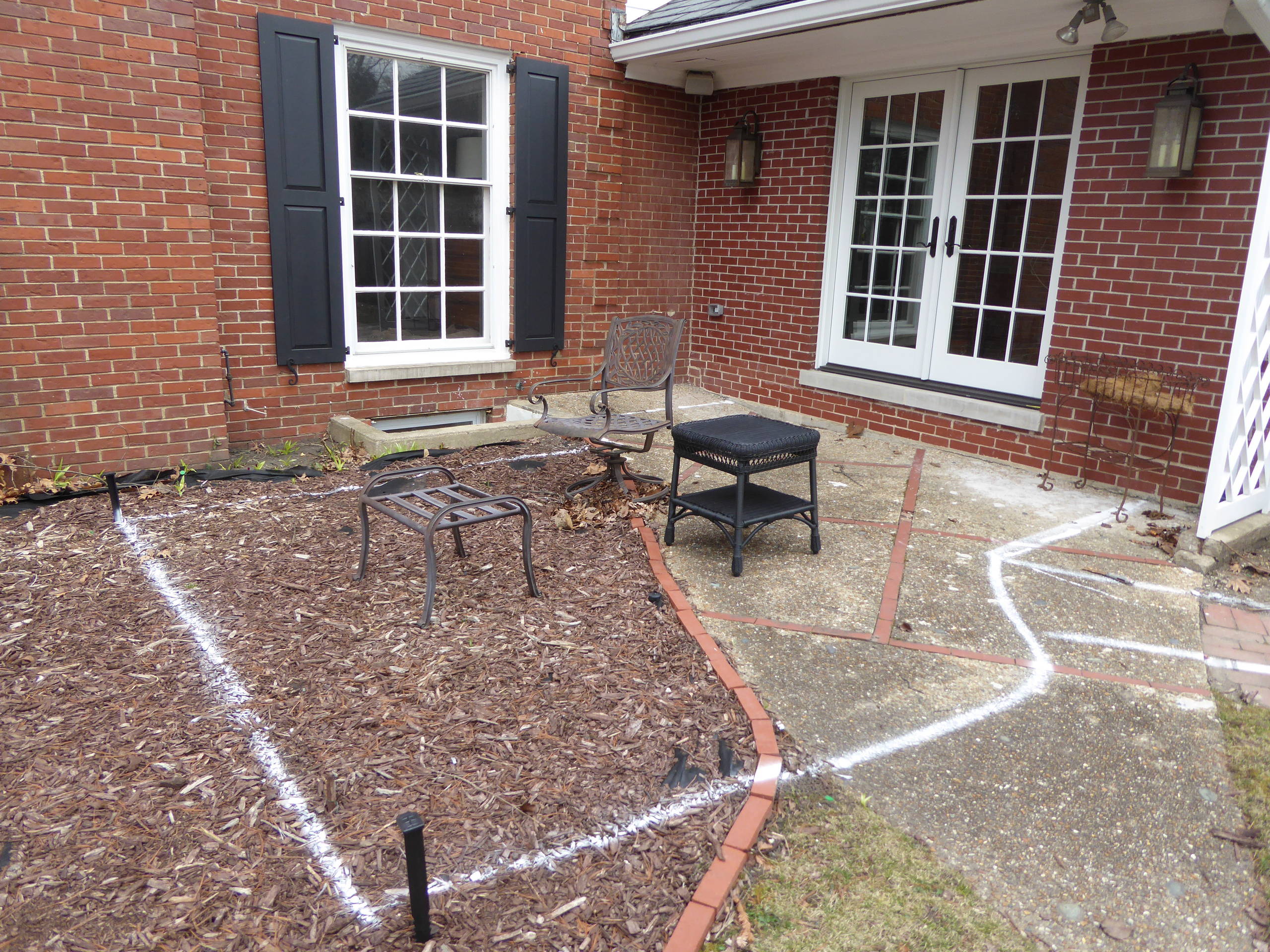 Hardscape before