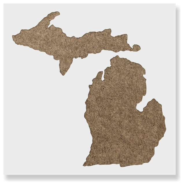 Michigan State Stencil on Reusable Mylar for Crafts - Contemporary ...