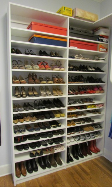 shoes on shelves