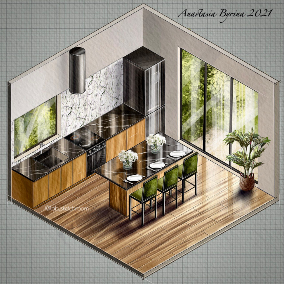 Интерьерный скетчинг