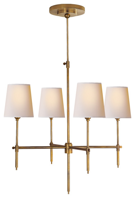 Bryant Small Chandelier Transitional, Small Chandeliers Antique Brass