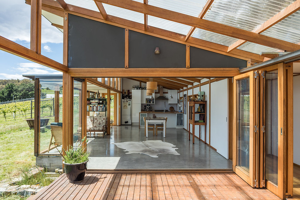 Inspiration for a modern living room in Hobart.