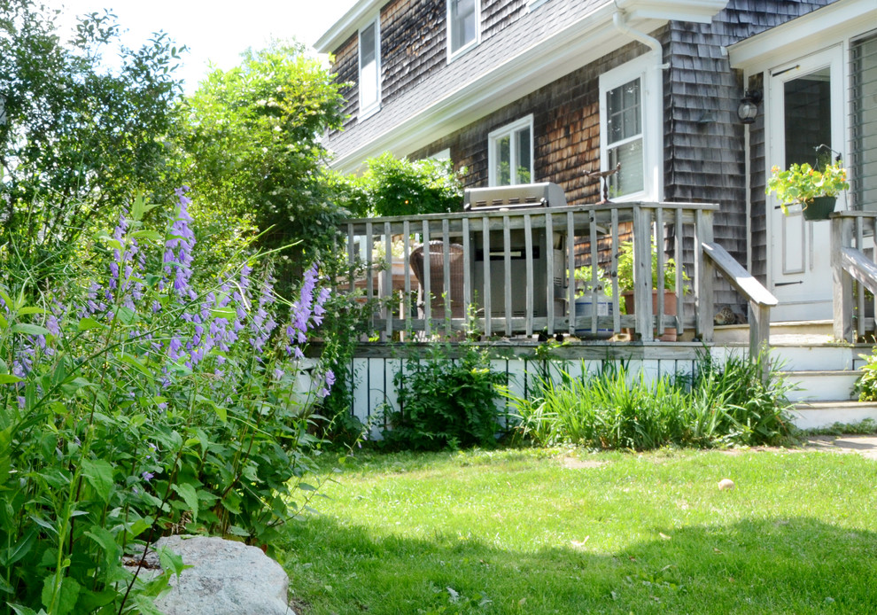 This is an example of an eclectic deck in Boston.