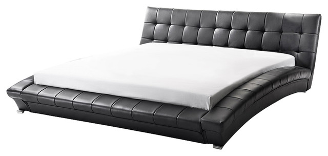 Lille Black King Leather Bed