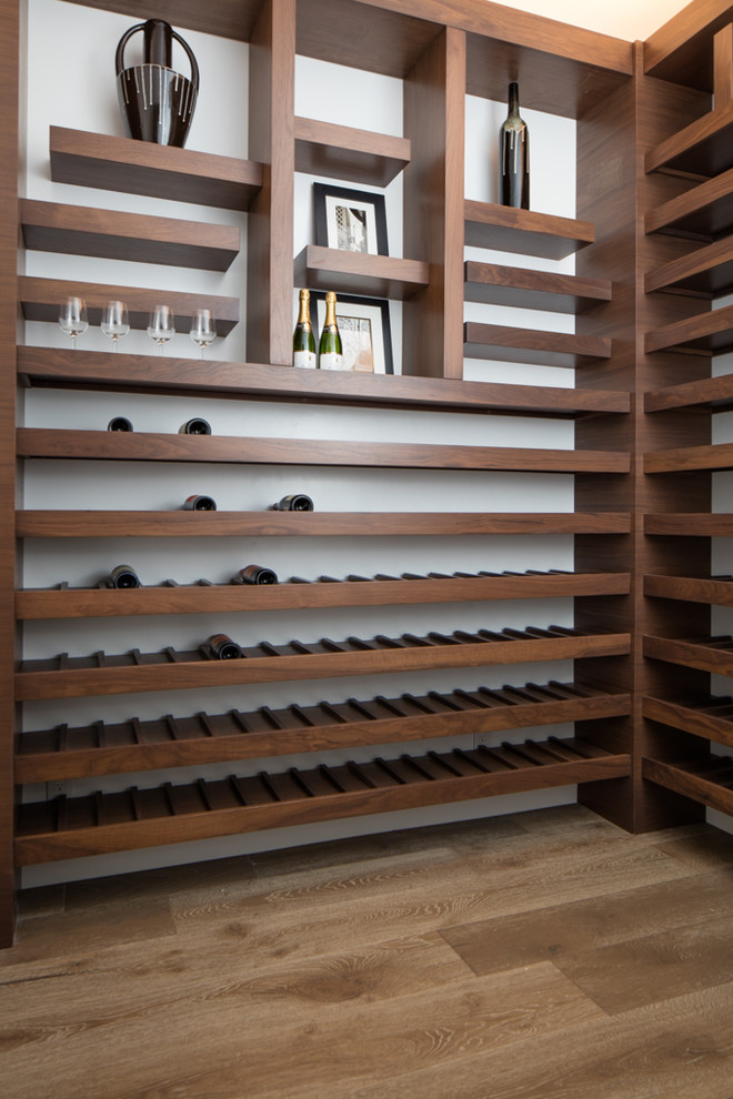 This is an example of a contemporary wine cellar in San Francisco.
