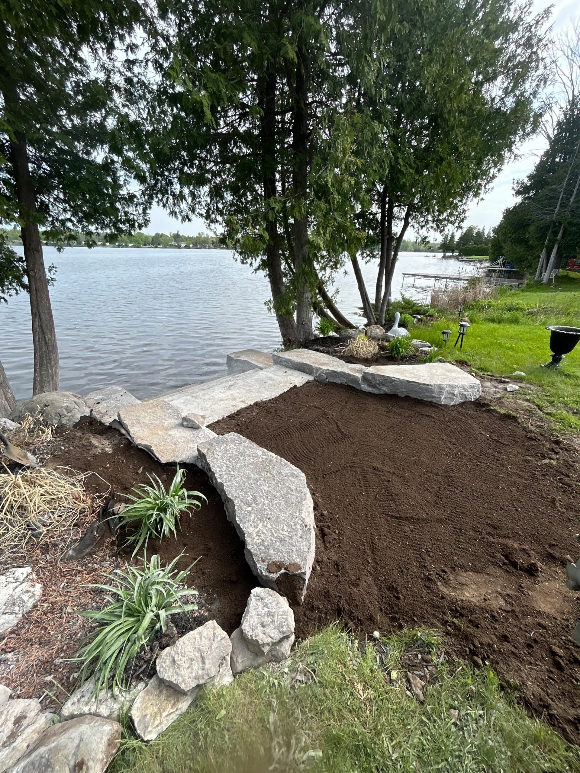 Custom Armour Stone Stairs to the water  Location