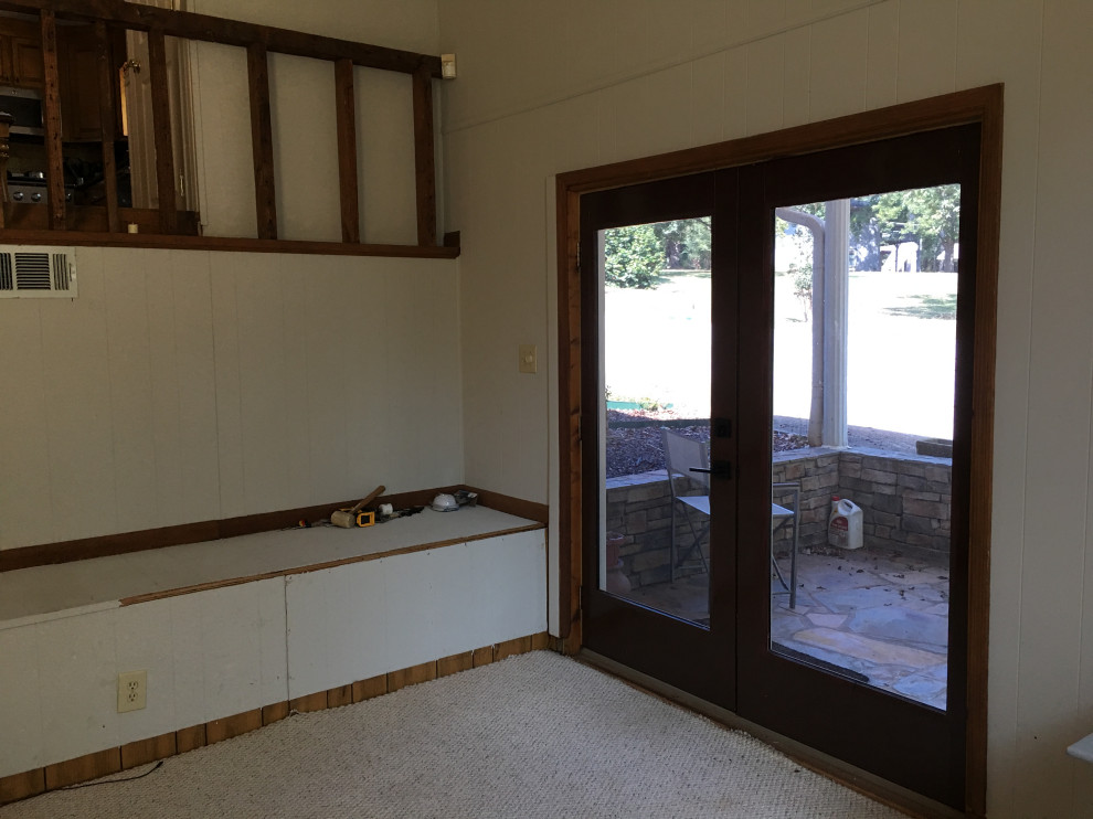 Need advice on how to hide bump out in living room