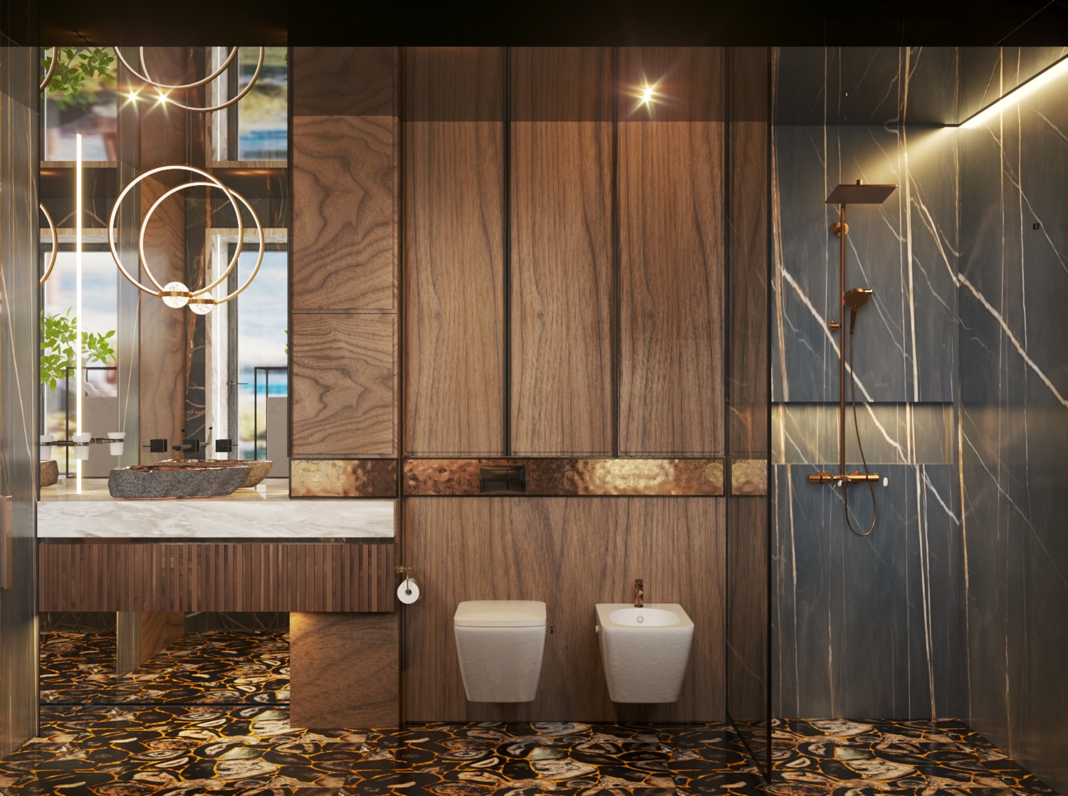 санузел при мастер спальне