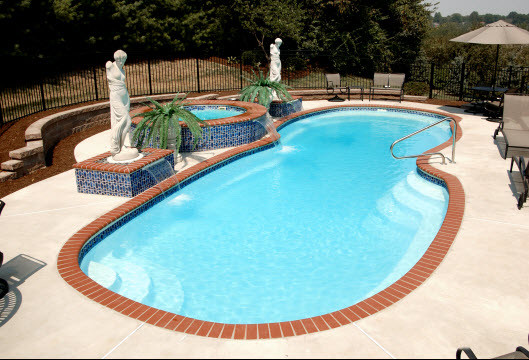 Mid-sized arts and crafts pool in Other.