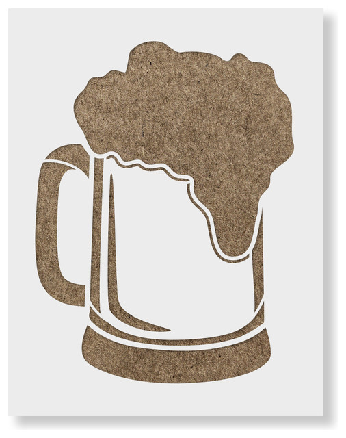 Beer Mug Stencil on Reusable Mylar for Crafts - Contemporary - Wall ...