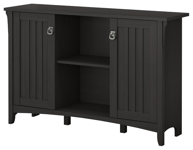 Salinas Storage With Doors, Vintage Black Transitional