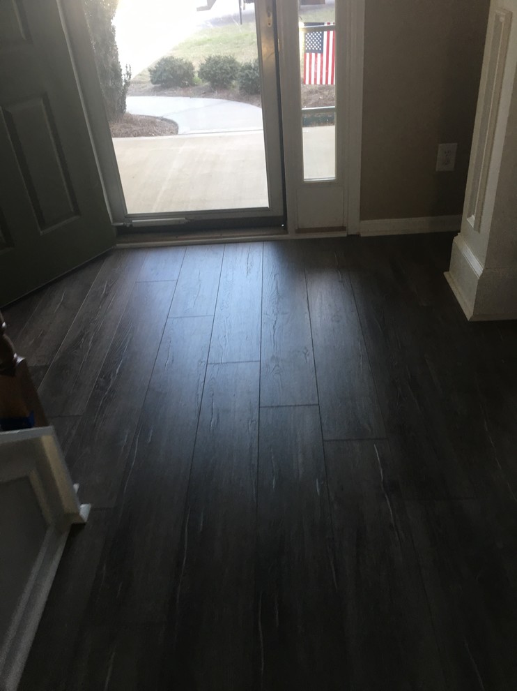 Example of a trendy home design design in Charlotte