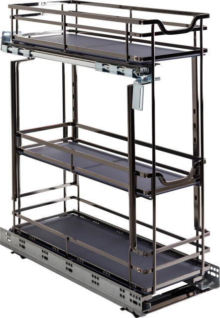 STORAGE WITH STYLE ® 8" Wire Base Pullout Black Nickel Finish