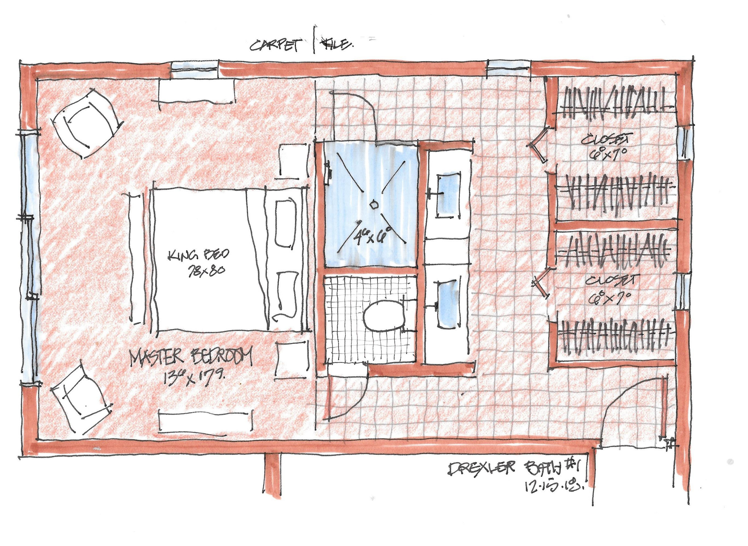 Master Bedroom concept sketch