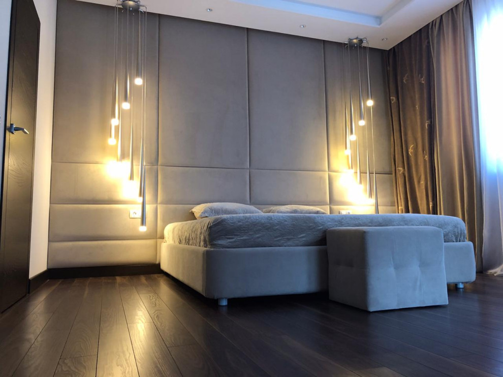 Мягкие стеновые панели в спальне