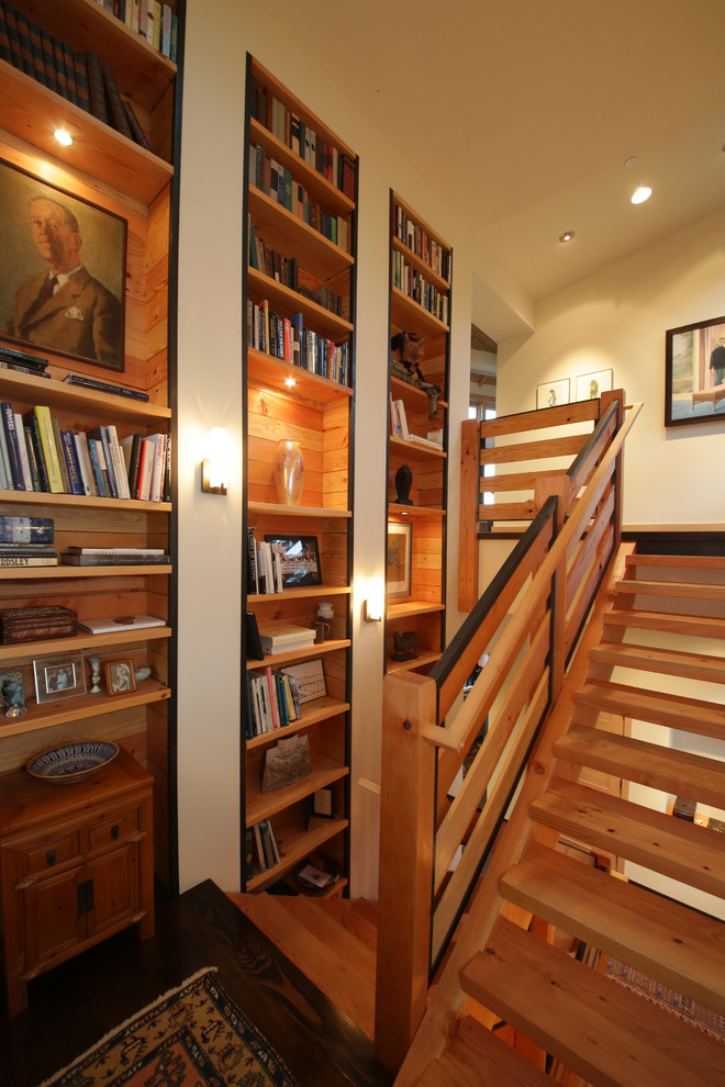 This is an example of an eclectic staircase in Seattle.